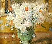 Anna Ancher tulipaner i gron vase oil painting artist